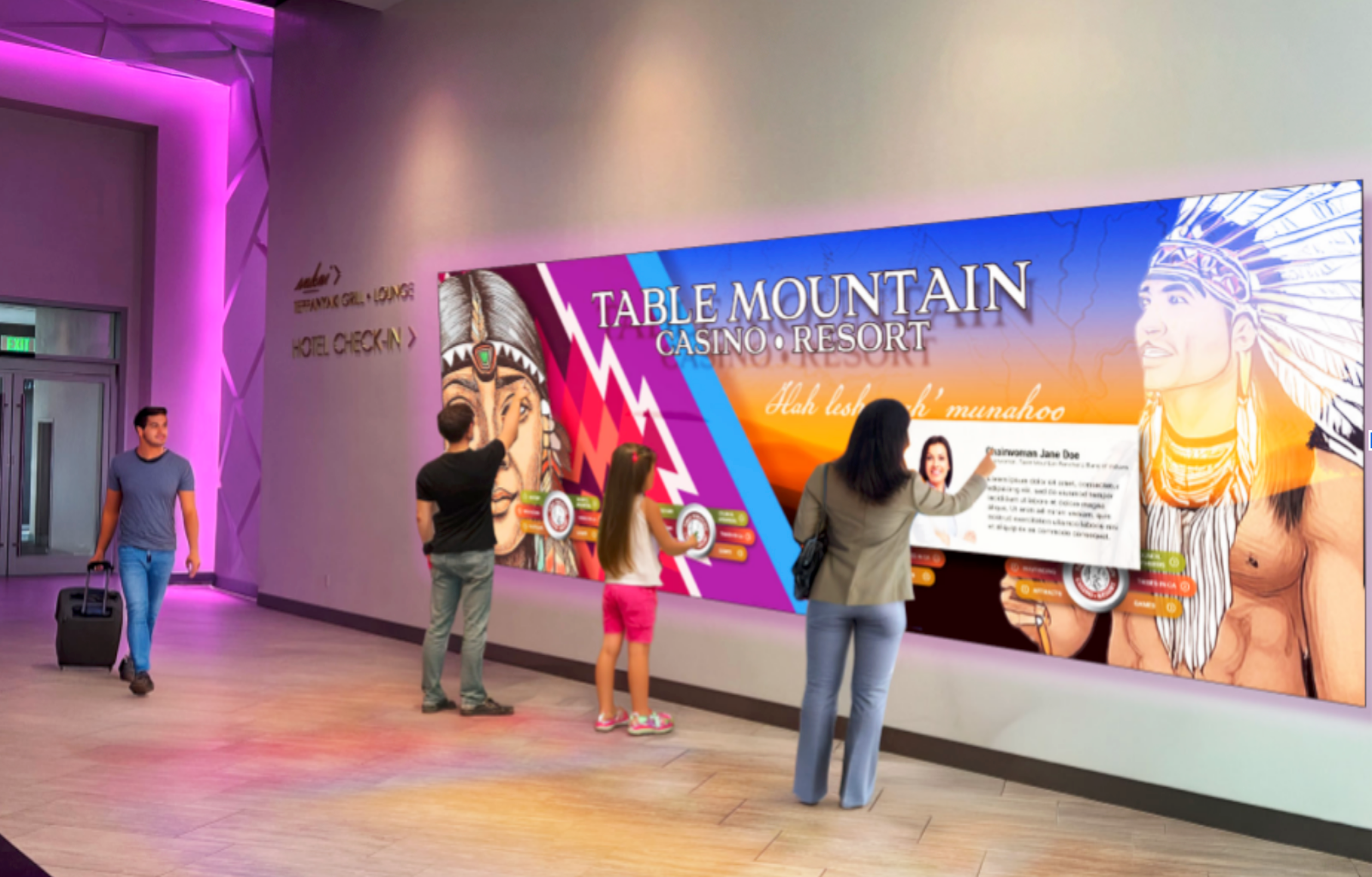 Interactive video wall