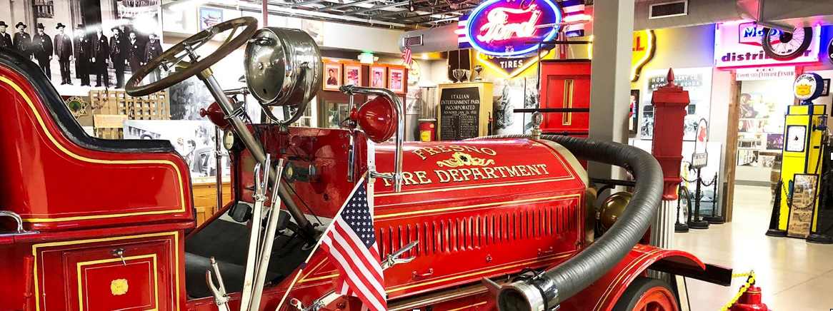 Vintage fire department vehicle