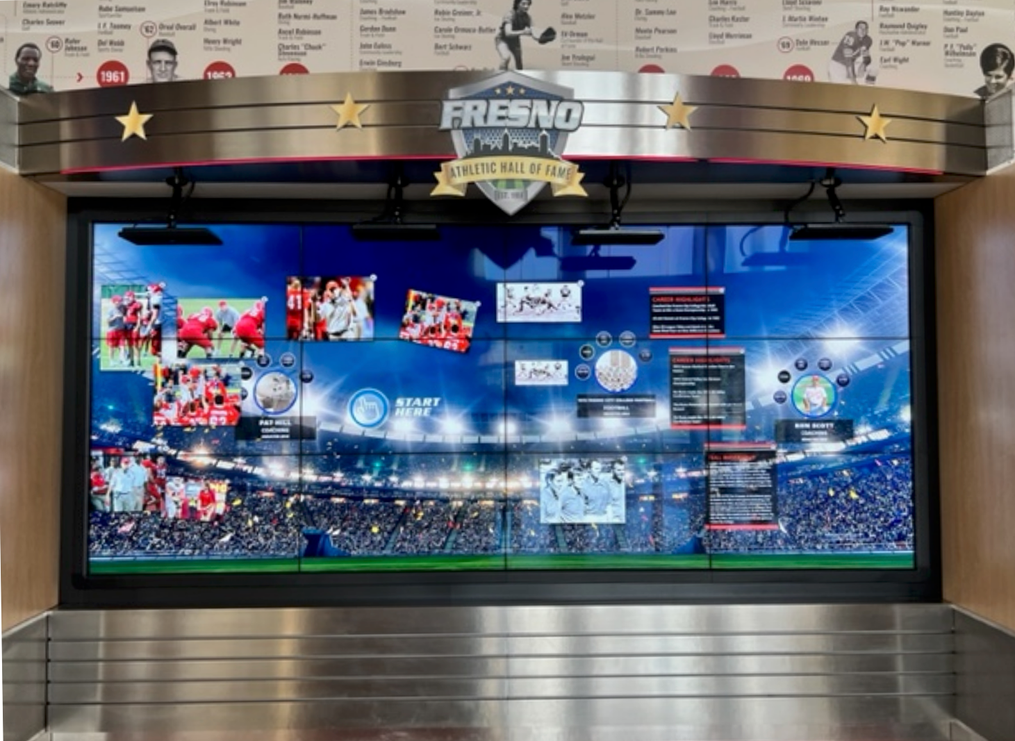 Hall of Fame wall menu