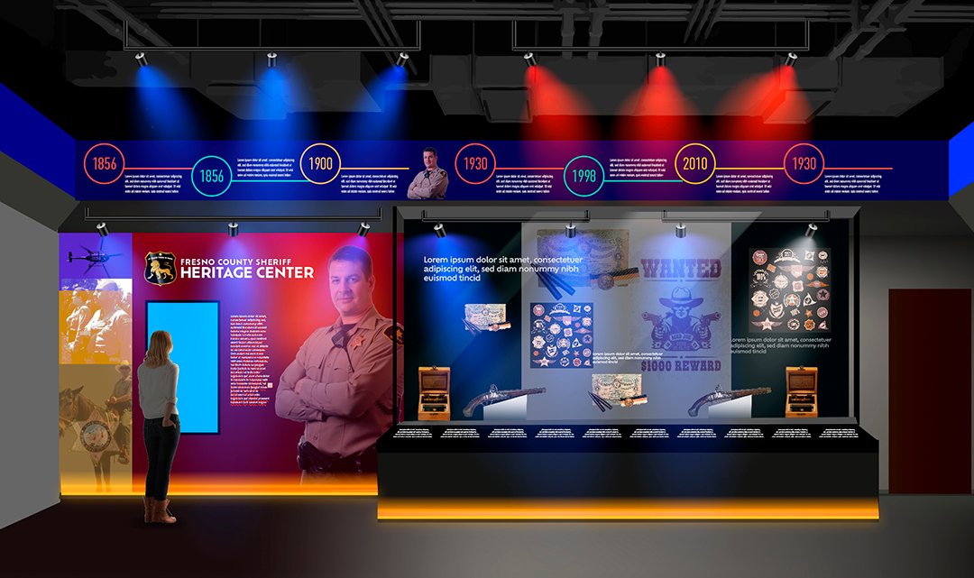 Sheriff Heritage Center display wall