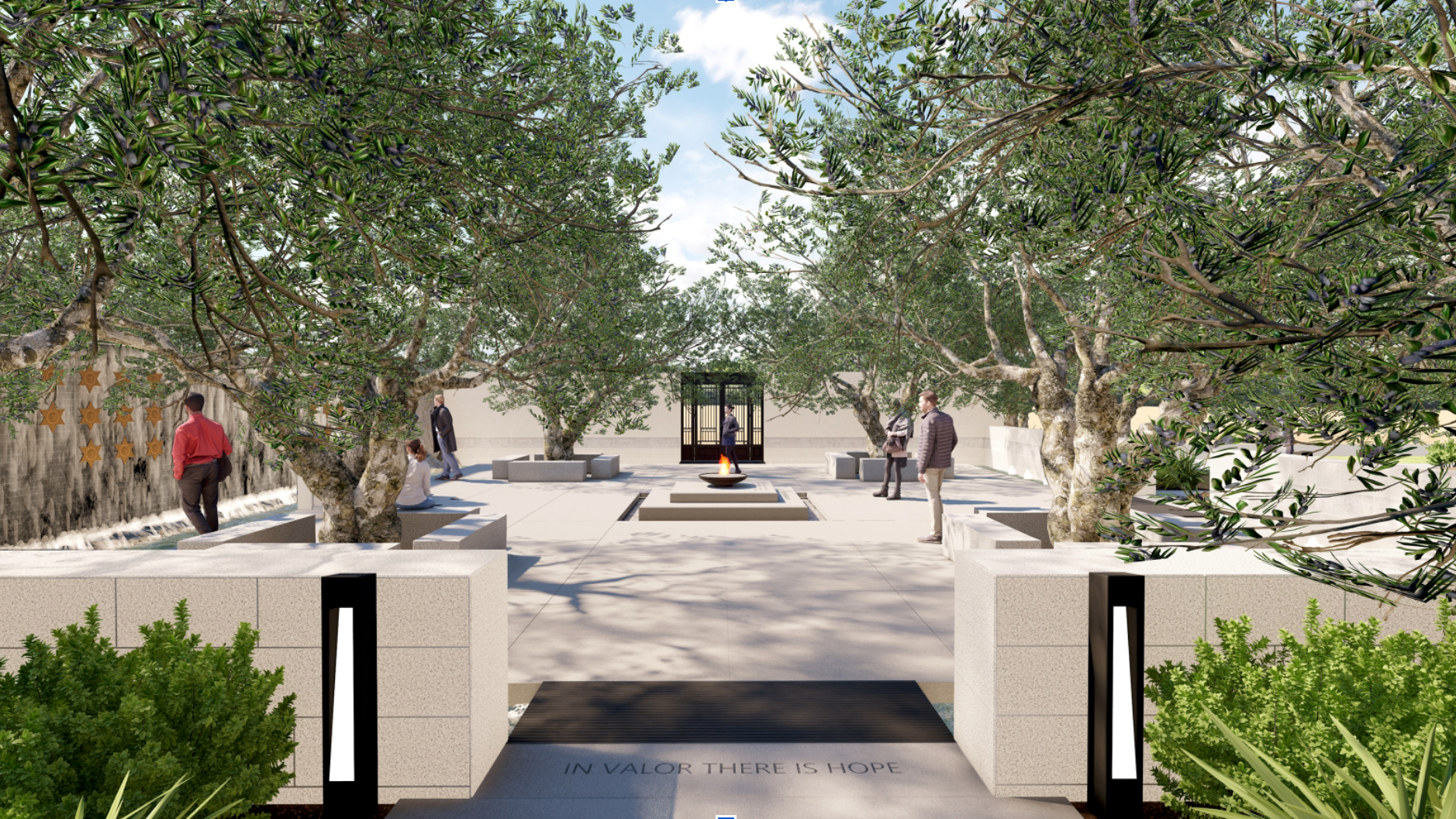 Sheriff memorial courtyard