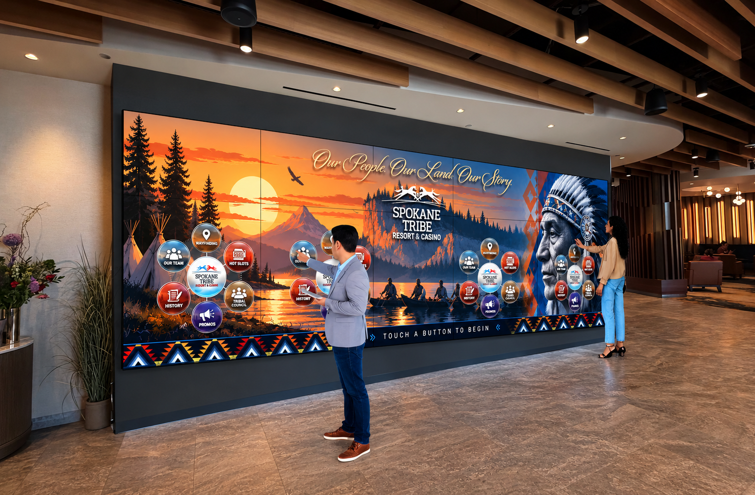 Interactive Tribal Heritage Wall